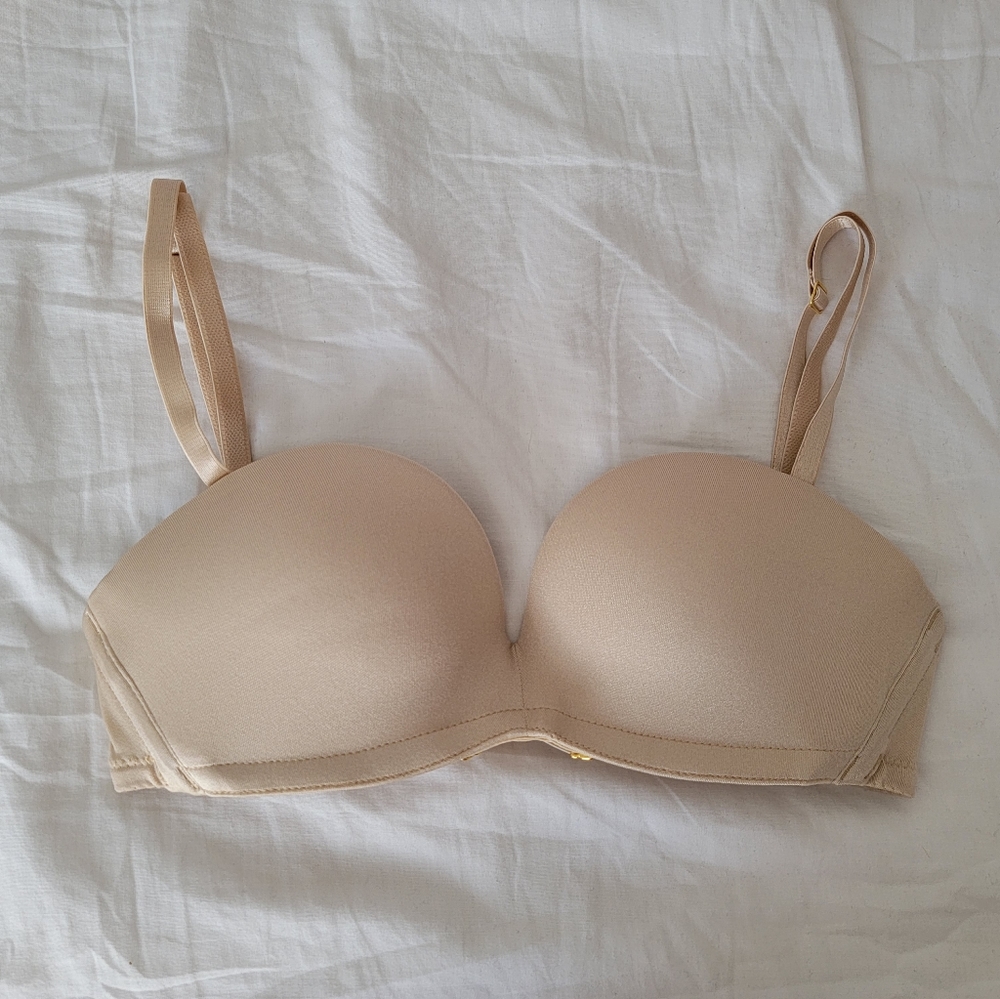 Champagne Upbra Stay-Up Strapless Bra